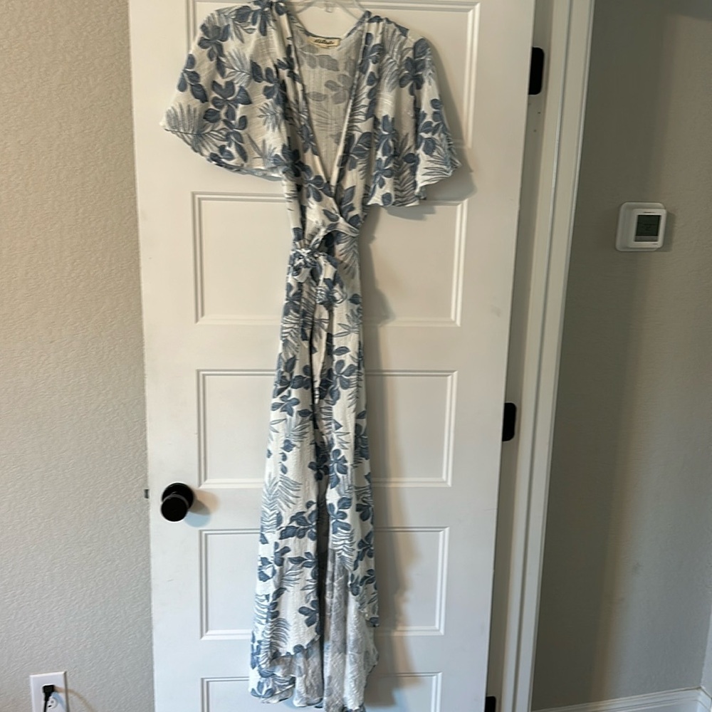 Maxi Wrap dress with floral detail